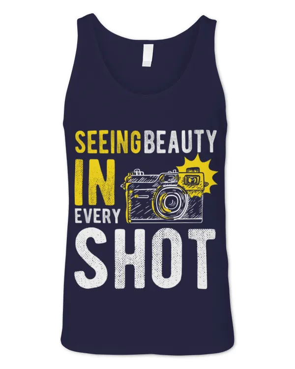 Cute Photographer Seeing Beauty In Every Shot Photographer Photography Camera - Unisex Jersey Tank Unisex Jersey Tank
