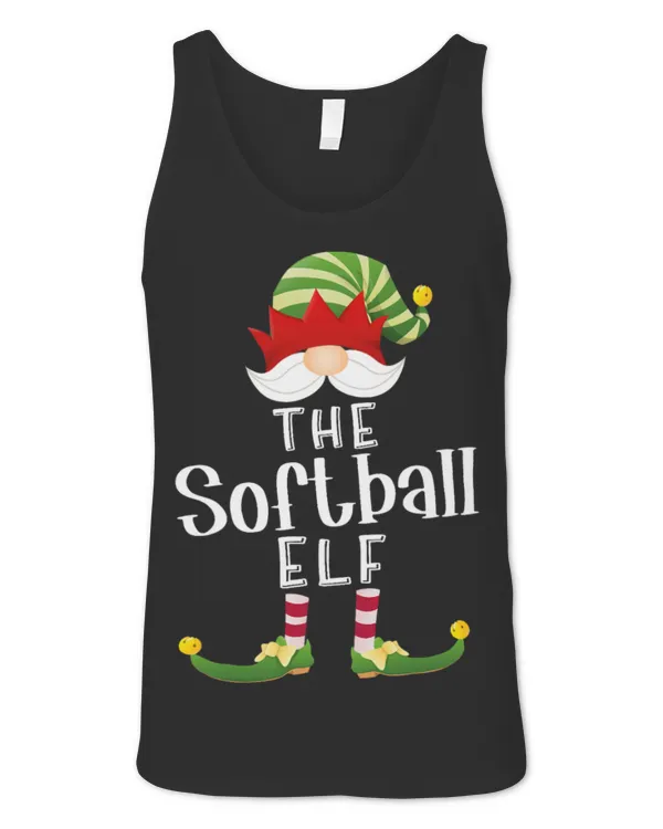 Cute Softball Elf Group Christmas Funny Pajama Party Cute Softball Elf Group Christmas Funny Pajama Party