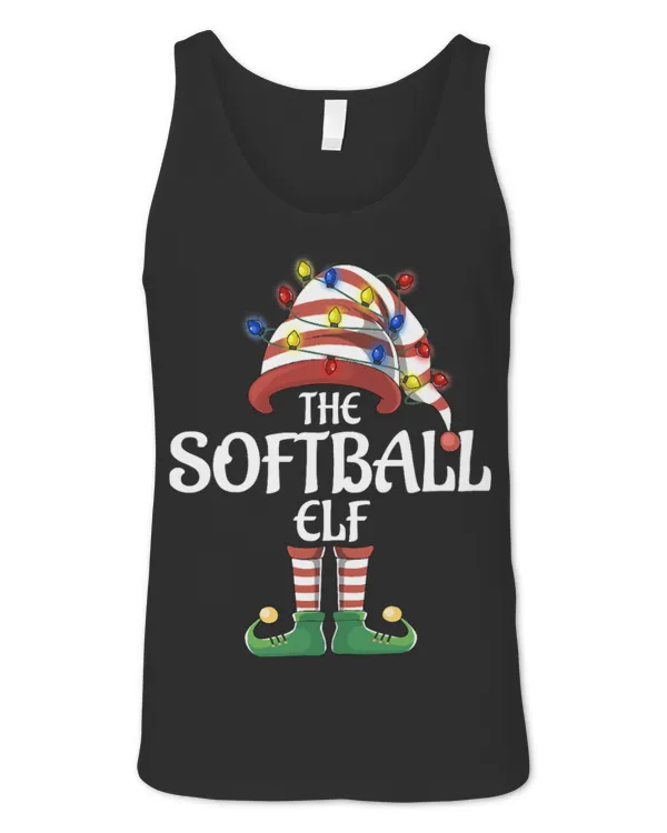 Cute Softball Elf Lights Funny Matching Family Christmas Party Pa 09 Cute Softball Elf Lights Funny Matching Family Christmas Party Pa 09
