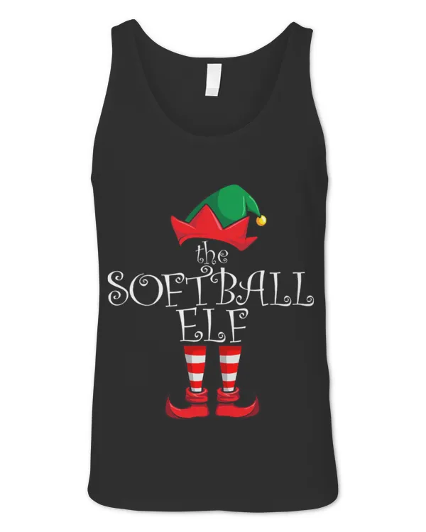 Cute Softball Elf Matching Family Christmas Pajama Softball Elf Cute Softball Elf Matching Family Christmas Pajama Softball Elf