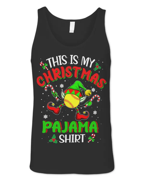 Cute Softball Elf Men Women This Is My Christmas Pajama Xmas 102 Cute Softball Elf Men Women This Is My Christmas Pajama Xmas 102