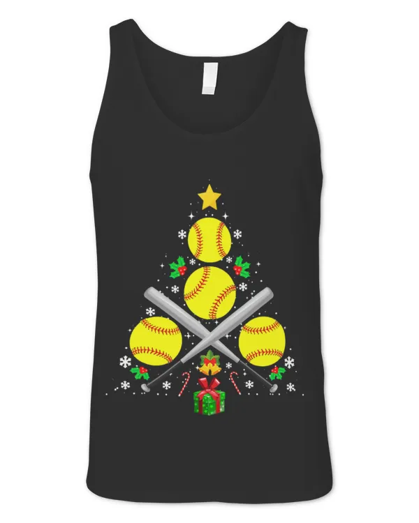 Cute Softball Equipment Christmas Tree Christmas Softball Ball Cute Softball Equipment Christmas Tree Christmas Softball Ball