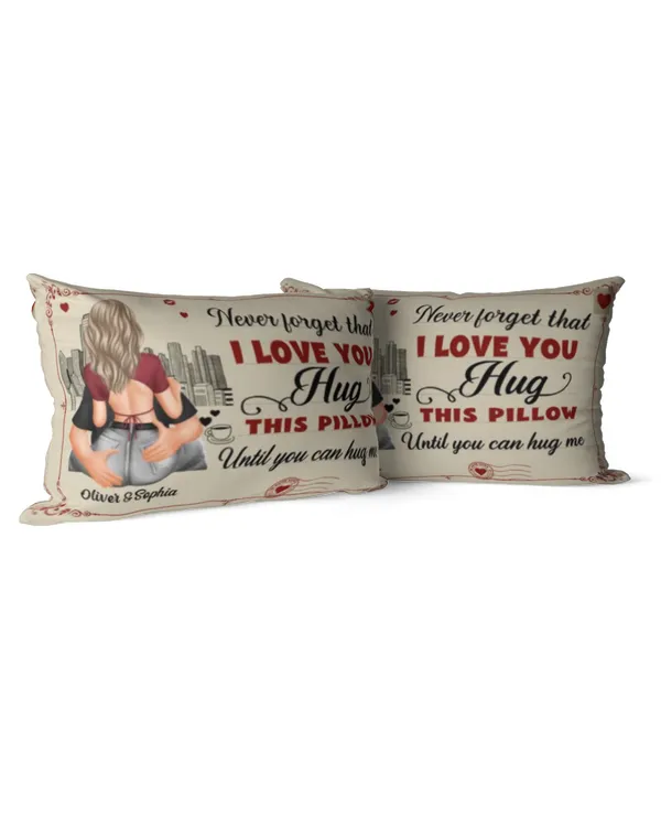 Hug This Pillow Until You Can Hug Me - Personalized Custom Shaped Pillow, Gifts For Girlfriend, Gifts Idea For Girlfriend