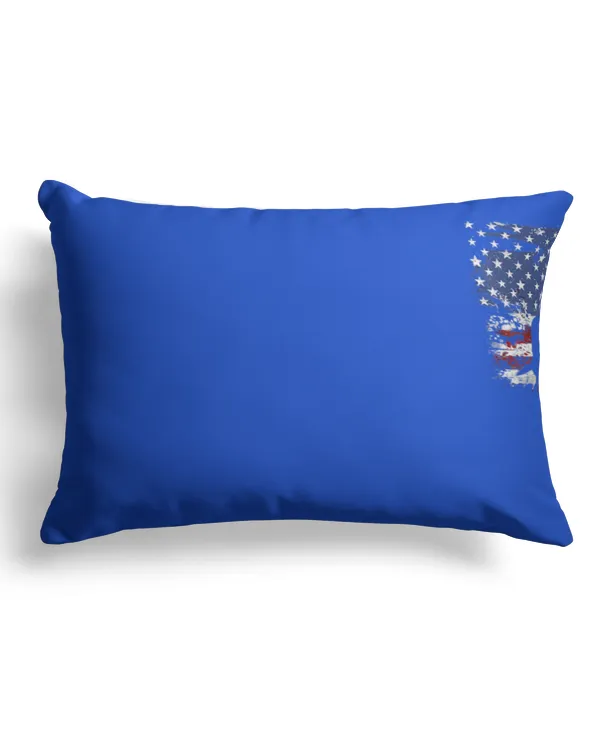 Dachshund Weiner Vintage American Flag - Linen Pillow (Dual Sided) 13x19" Linen Pillow (Dual Sided) 13x19"