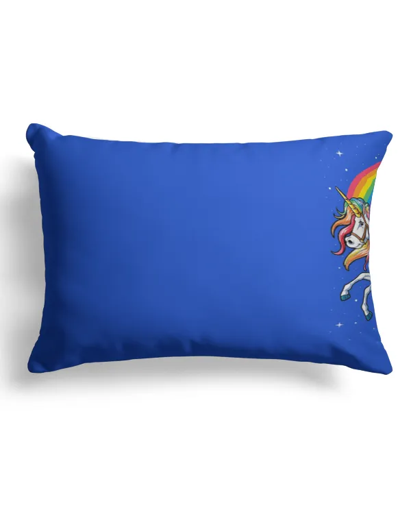 Dachshund Unicorn T shirt Girls Space Galaxy Rainbow Dog Tee - Faux Suede Pillow (Dual Sided) 13x19'' Faux Suede Pillow (Dual Sided) 13x19''