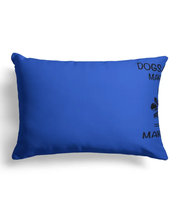 Dogs and Coffee Make Me Happy Funny Coffee Dogs Sweatshirt - Faux Suede Pillow (Dual Sided) 13x19'' Faux Suede Pillow (Dual Sided) 13x19''