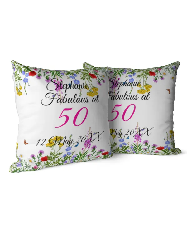Cotton Drill Pillow (Dual Sided)