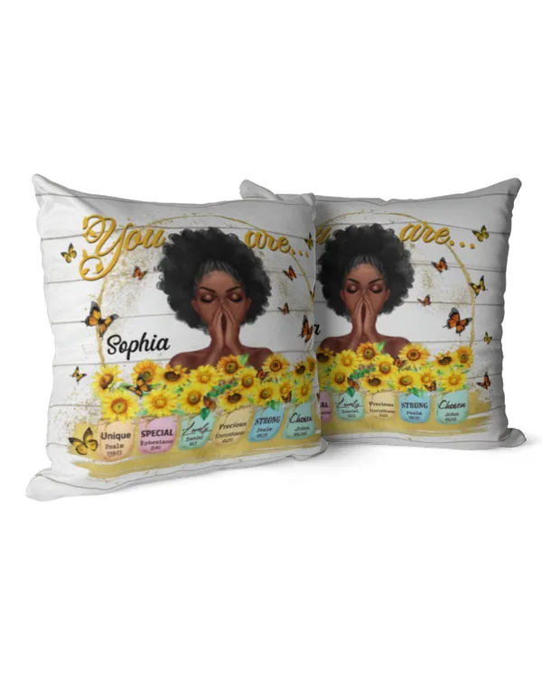 You Are Beautiful Victorious - Personalized Pillow (Insert Included) - Birthday Gifts For Black Women, Sister, Bestie, Daughter, Gift For Daughter, Gift Idea For Daughter