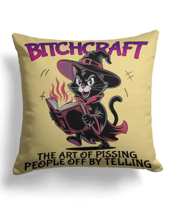 Bitchcraft the art of pissing - Cotton Drill Pillow (Dual Sided) Cotton Drill Pillow (Dual Sided)