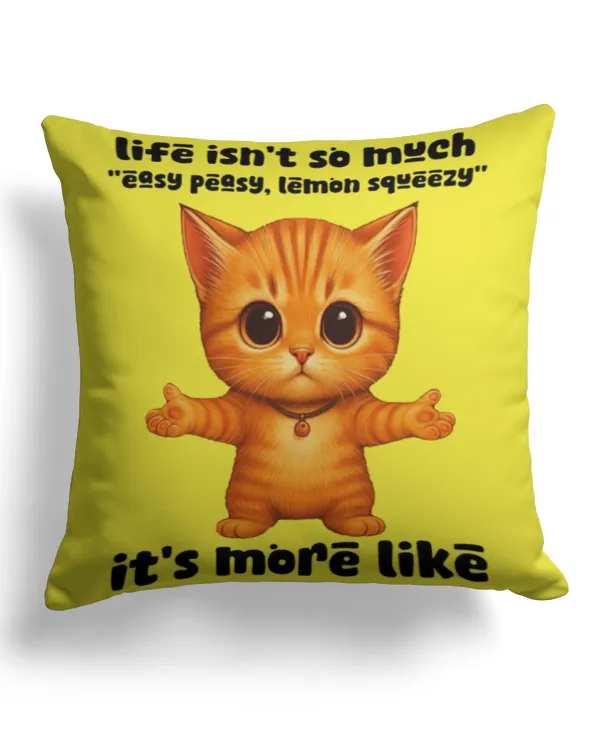 Life isn't so much - Cotton Drill Pillow (Dual Sided) Cotton Drill Pillow (Dual Sided)