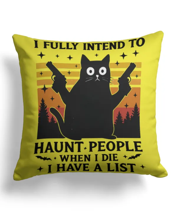 I fully intend to haunt - Cotton Drill Pillow (Dual Sided) Cotton Drill Pillow (Dual Sided)