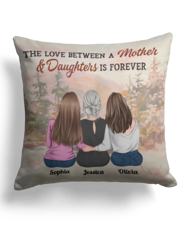 Mother & Daughter Forever Linked Together - Personalized Pillow, Gifts for Mom, Gift idea for Mom, Mother's day gift