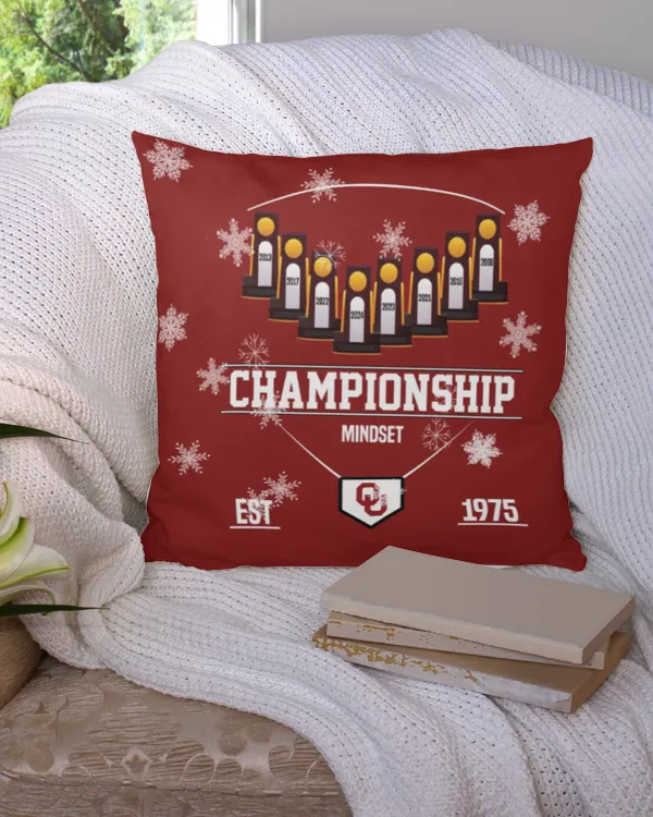 Softball Pillow- Oklahoma Softball- Championship Mindset