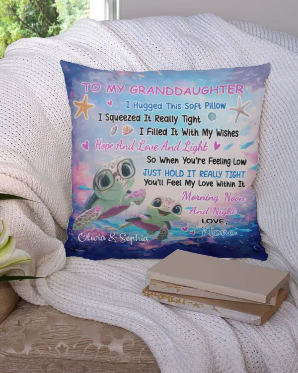 I Hugged This Soft Pillow - Personalized Pillow, Gifts For Granddaughter, Gifts Idea For Granddaughter