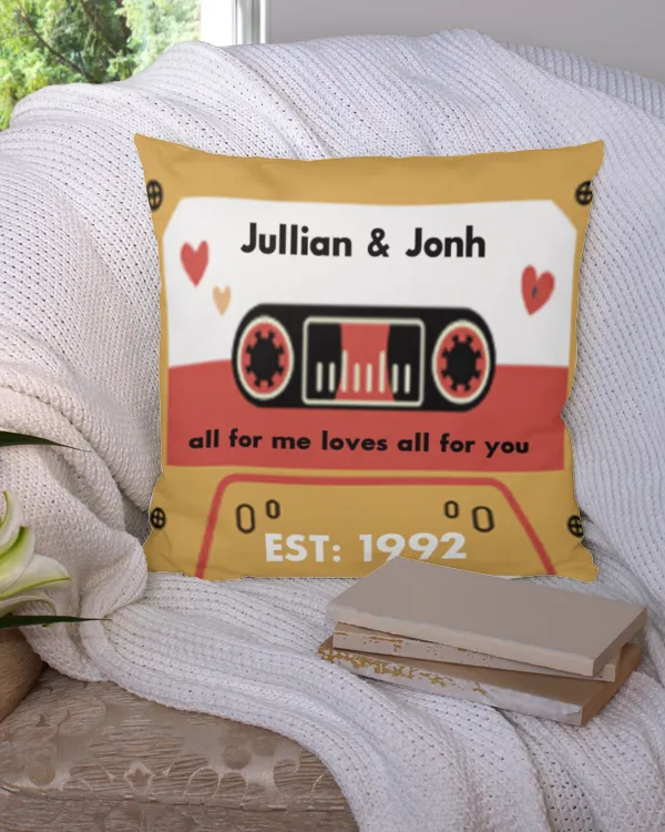 Mixtape Love - Personalized Custom Shaped Pillow, Gift For Girlfriend, Gift Idea For Girlfriend