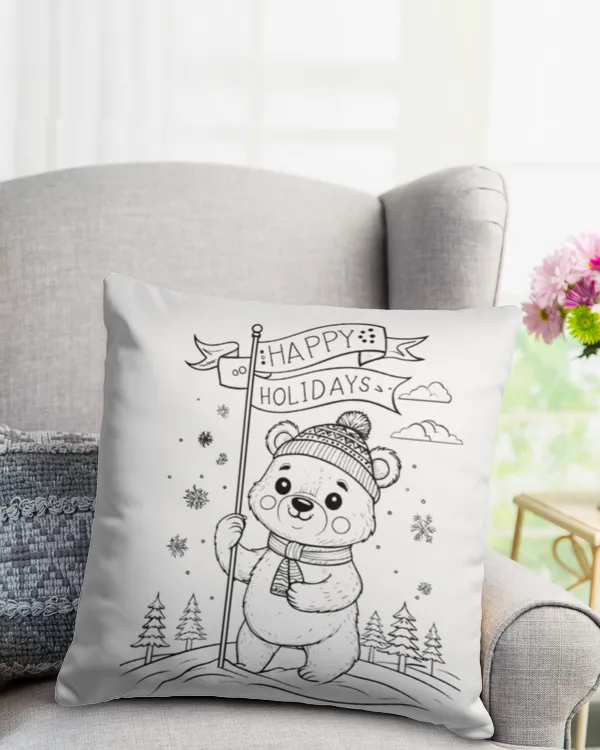 Cotton Drill Pillow (Dual Sided)