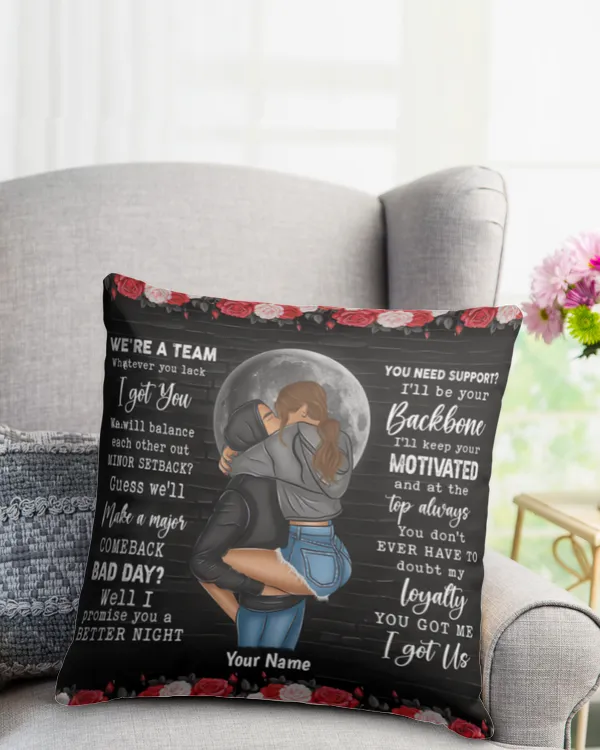 We're A Team Couples Personalized Pillow, Gifts For Girlfriend, Gifts Idea For Girlfriend