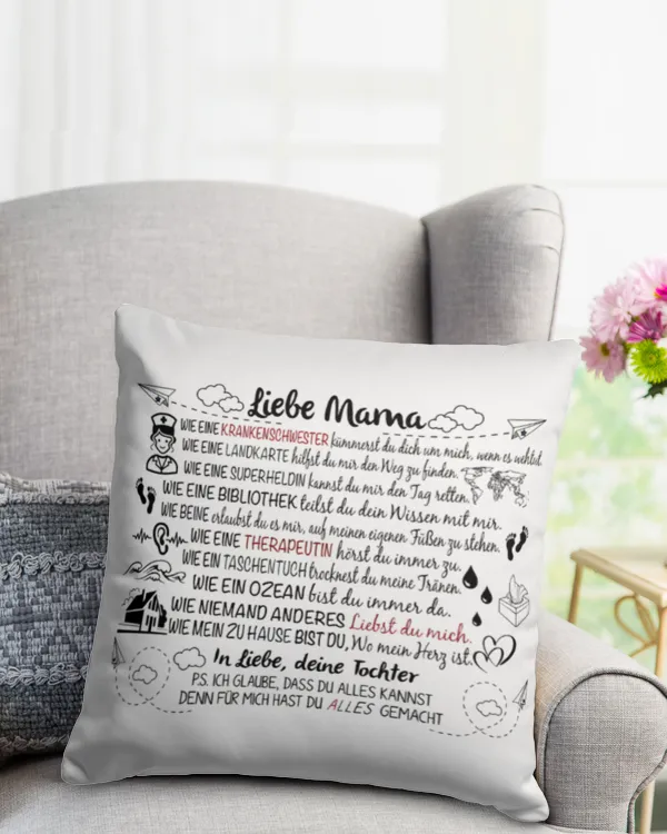 Cotton Drill Pillow (Dual Sided)