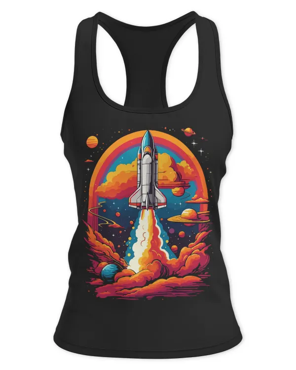 Cute Astronaut Space Travel with Space Shuttle Rocket Astronaut Dream