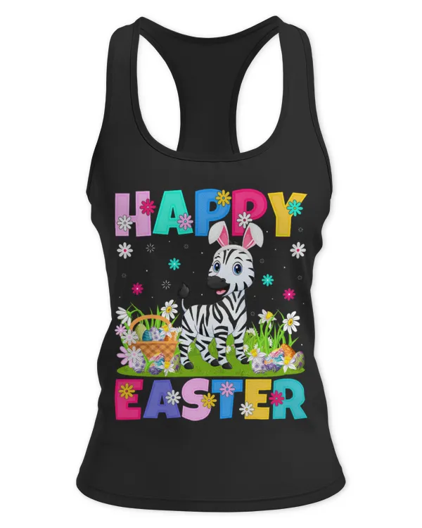 Cute Zebra Lover Happy Easter Bunny Zebra Easter Sunday