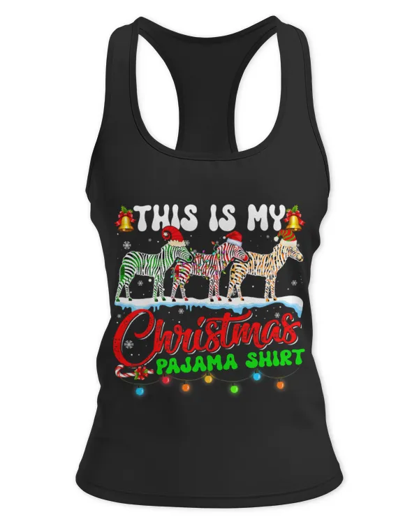 Cute Zebra Lover This Is My Christmas Pajama Xmas Santa Hat