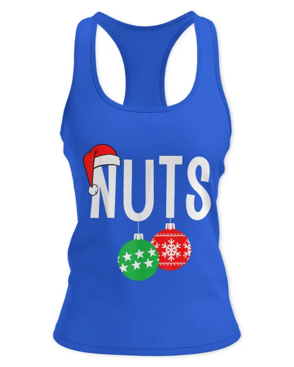 Chest Nuts Matching Chestnuts Christmas Couples Nuts - Women's Ideal Racerback Tank Women's Ideal Racerback Tank
