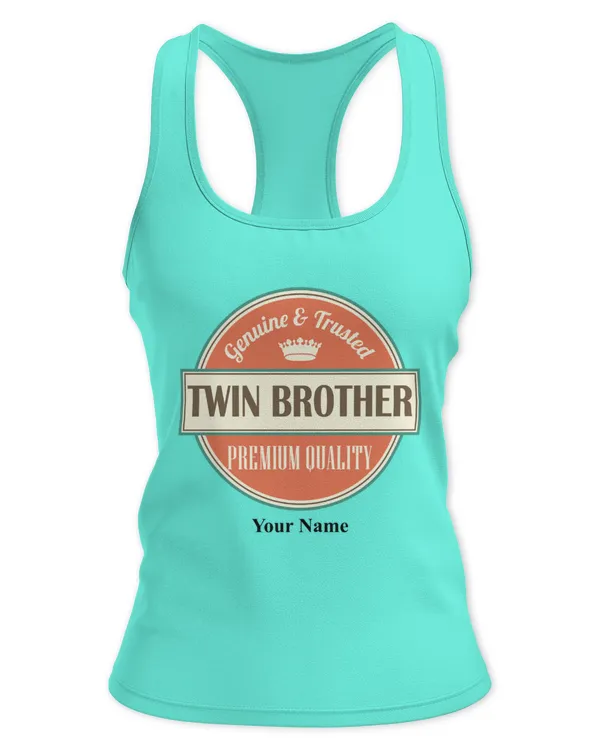 Twin Brother Personalized Name Office Mug Gift, Gifts For Brother, Gifts Idea For Brother - Women's Ideal Racerback Tank Women's Ideal Racerback Tank