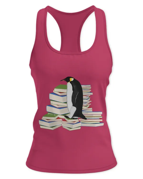 Penguin Pet Birds and Books Reading Bird Watching Bookworm - Women's Ideal Racerback Tank Women's Ideal Racerback Tank