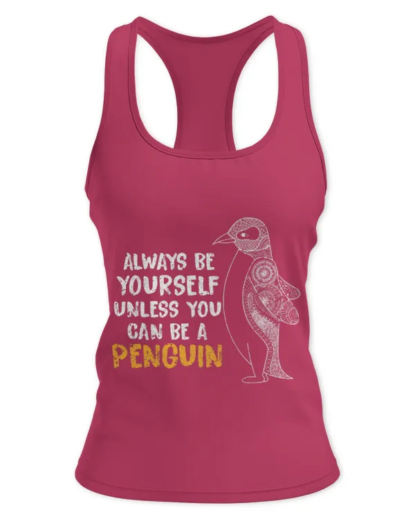 Penguin Pet Bird Zookeeper Arctic Distressed - Women's Ideal Racerback Tank Women's Ideal Racerback Tank