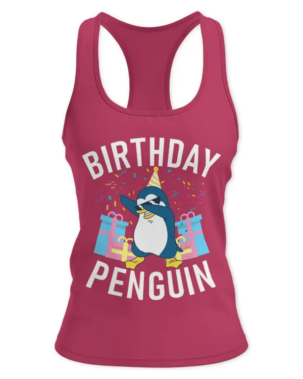 Penguin Pet Birthday Penguin Birthday - Women's Ideal Racerback Tank Women's Ideal Racerback Tank