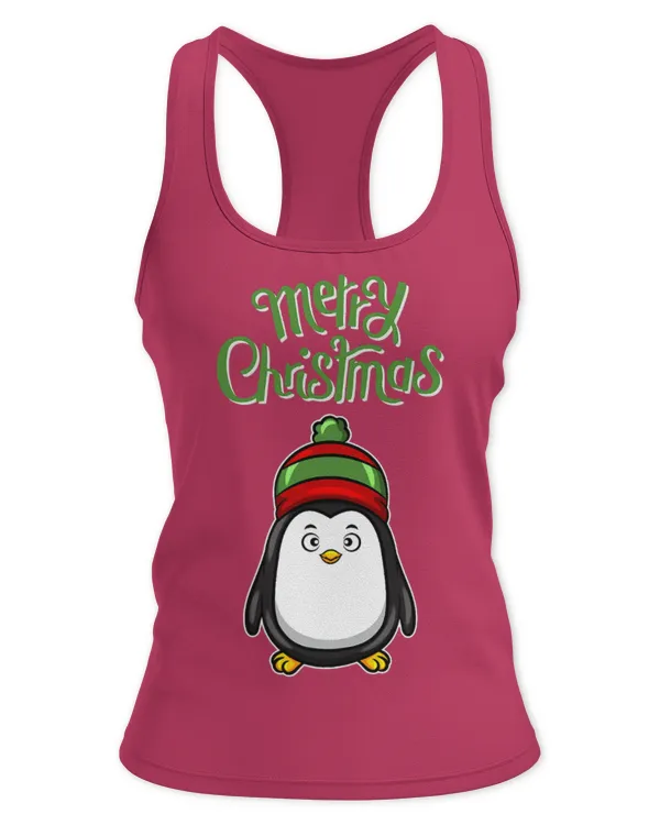 Penguin Pet Black Penguin Costume Kids Merry Christmas For Girls And Boy - Women's Ideal Racerback Tank Women's Ideal Racerback Tank