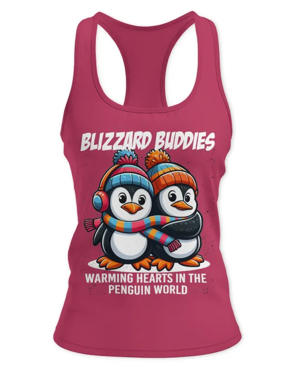 Penguin Pet Blizzard Buddies Warming Hearts Friendship Penguin World - Women's Ideal Racerback Tank Women's Ideal Racerback Tank