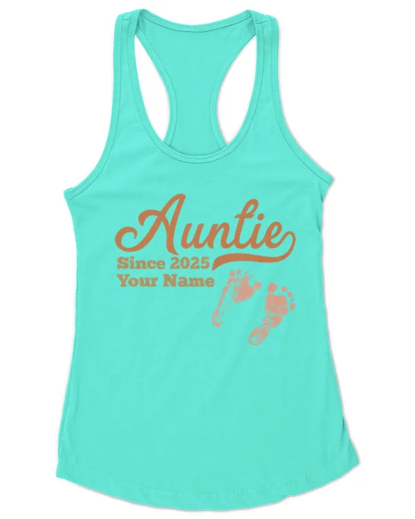 Personalized Auntie T-Shirt, Gifts For Auntie, Gifts Idea For Auntie - Women's Ideal Racerback Tank Women's Ideal Racerback Tank