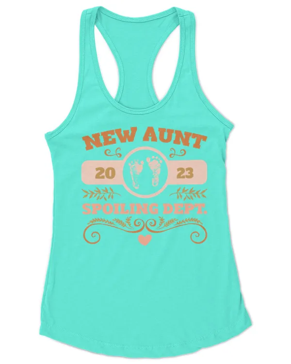 Personalized New Aunt T-Shirt, Gifts For Auntie, Gifts Idea For Auntie - Women's Ideal Racerback Tank Women's Ideal Racerback Tank