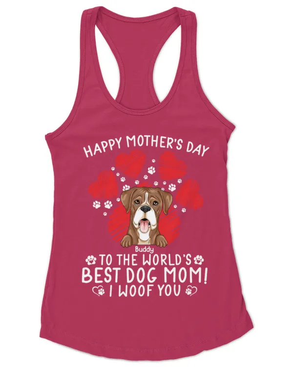 We Woof You - Personalized Shirt, Gifts For Mom, Gifts Idea For Mom, Mother's Day Gift - Women's Ideal Racerback Tank Women's Ideal Racerback Tank