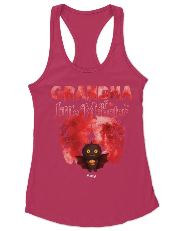 Grandma Mommy Of Little Monsters - Personalized Shirt, Gifts for Grandma, Gift idea for Grandma - Women's Ideal Racerback Tank Women's Ideal Racerback Tank