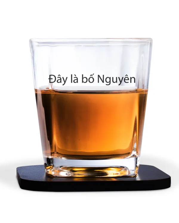 Decanter Set Full - 4 Glasses + 4 Coasters