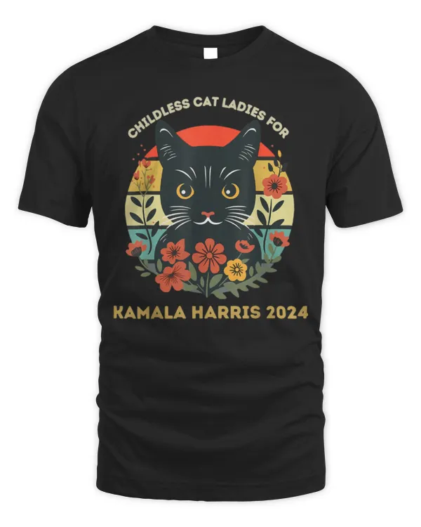 Vintage Childless Cat Ladies For Kamala Harris 2024 Election