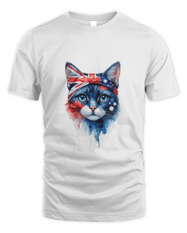 Boldly Designed Australia Cat T-Shirt Showcasing Colors T1803 quality
