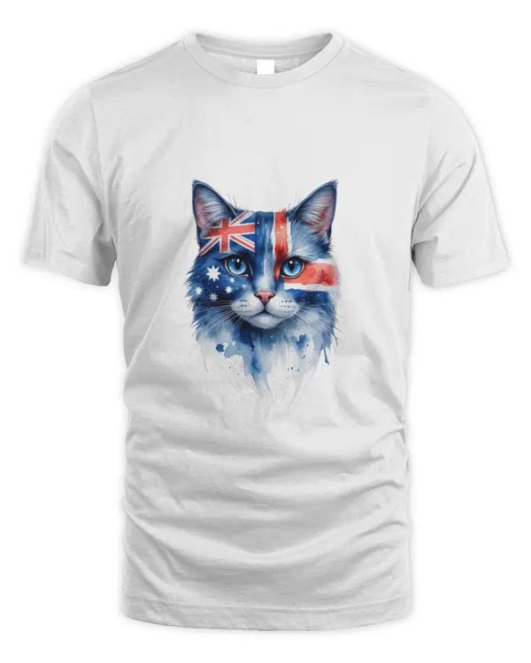 Boldly Designed Australia Cat T-Shirt Showcasing Colors T9801 quality