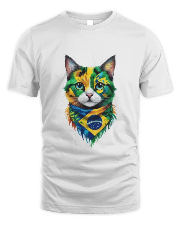Customizable and Trendy Brazilian Cat T-Shirt with Graphics T7627 quality