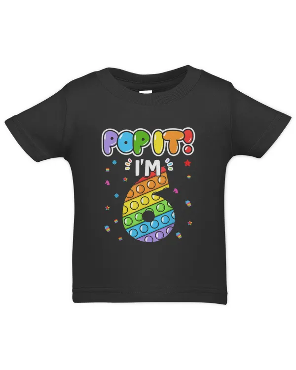 Birthday Kids Pop It I am 6 years old 6th Birthday Fidget