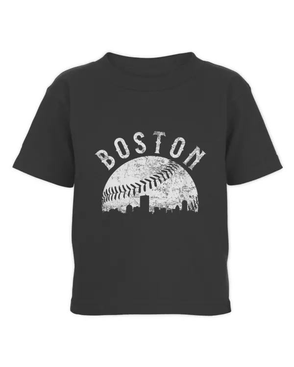 Vintage Boston Massachusetts Skyline Apparel - Toddler Cotton Jersey T-Shirt Toddler Cotton Jersey T-Shirt
