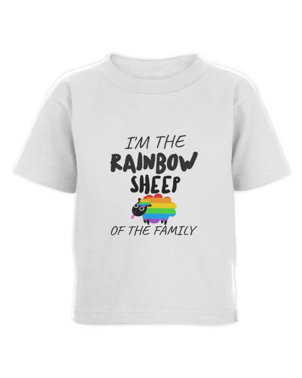 Cute Pride Tee LGBTQ Sassy Rainbow Sheep of the family 89