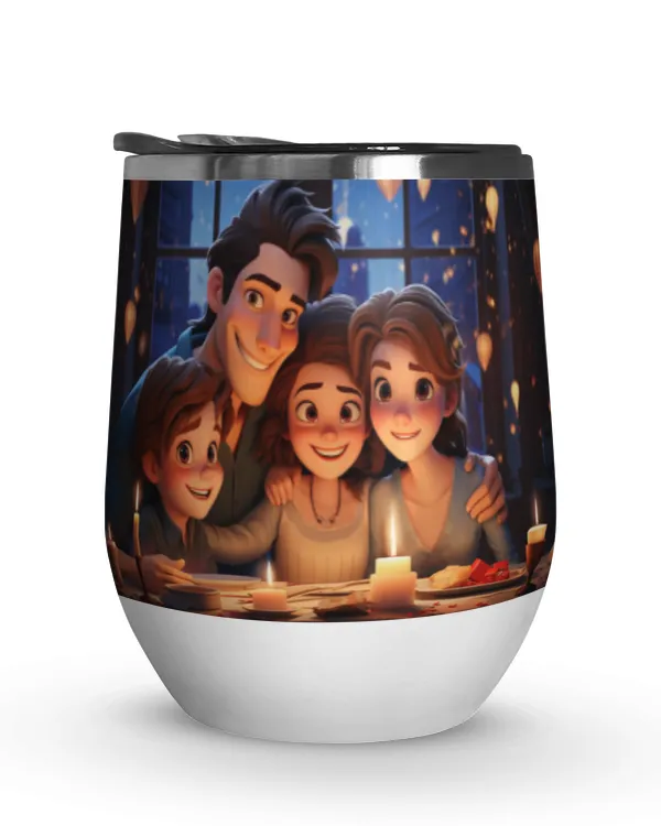 cartoon family cup