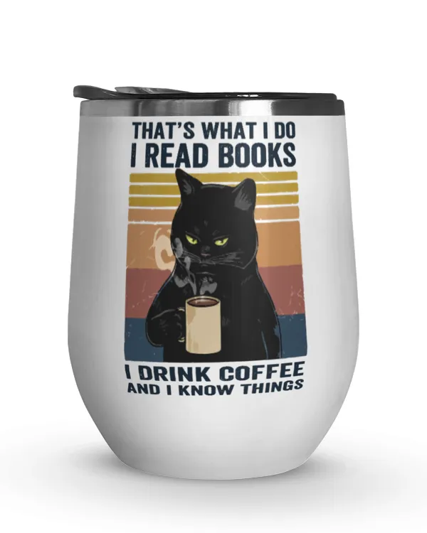 ETT238 Cat I Read Books I Drink Coffee And I Know Things