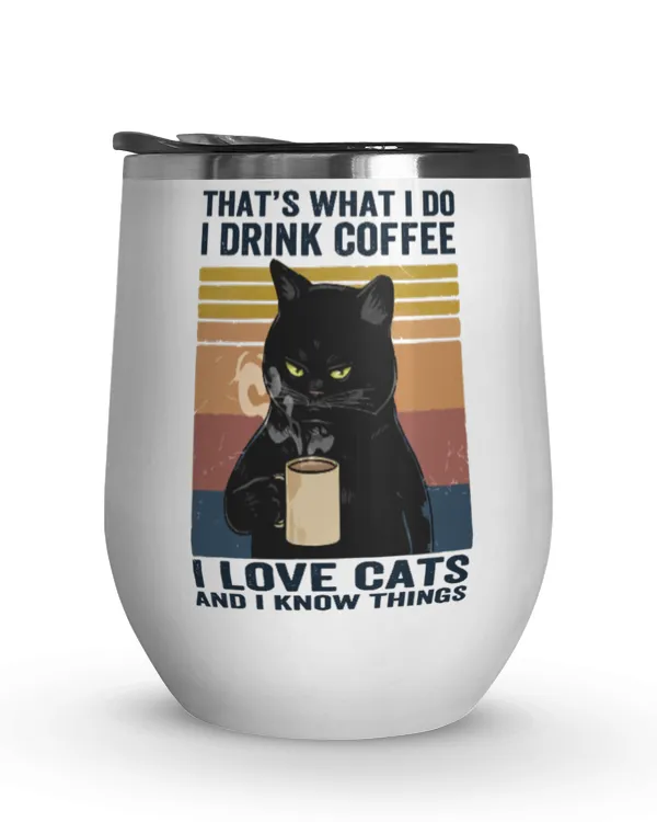 ETT273 I Drink Coffee I Love Cats And I Know Things