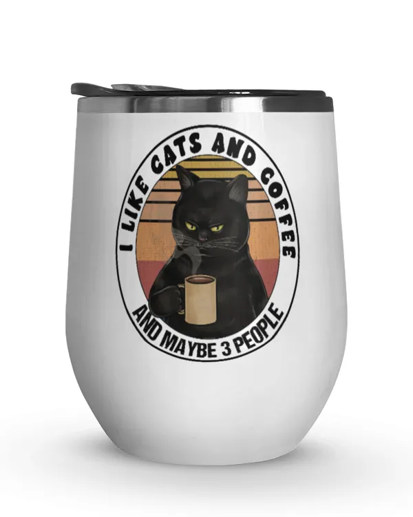 ETT915 I Love Cats And Coffee And Maybe 3 People