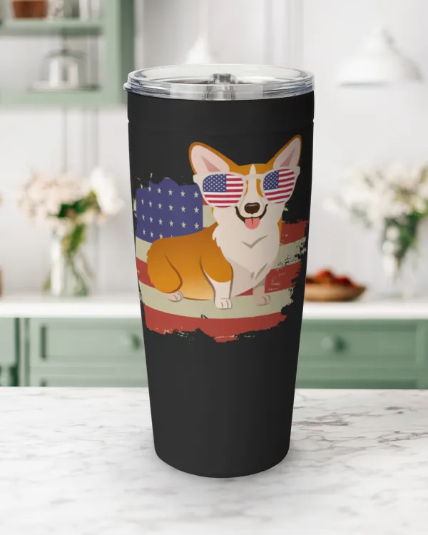 Mi03 Dog Corgi July 4th