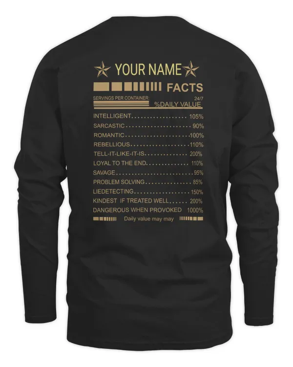 facts name ON THE BACK